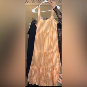 Orange Striped Sundress BRAND NEW